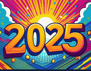 Happy New Year 2025 Concept