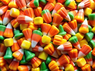 Bright and cheerful clipart featuring candy corn, ideal for enhancing Halloween festivities and autumn-themed designs,