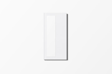 Realistic Long book Paper mockup white background, 3d rendering