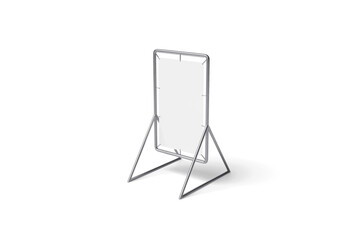 Blank Stand frame Banner advertising mockup white background, 3d rendering