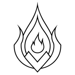 cybernetic cyberpunk fire symbol
