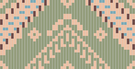 Fabric Pattern Traditional Kimono Sewing Patternfolk Embroidery, Aztec Geometric Ornament Print. Design for Carpet, Wallpaper, Clothing, Wrapping, Fabric