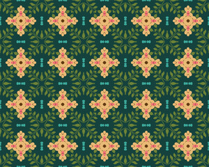 Luxury and floral Islamic seamless pattern design. Ceramic tile, floor pattern. Creative textile for fashion, scarf and fabric.