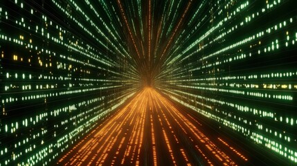 Abstract binary code running background