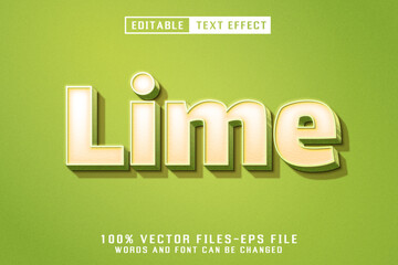 Lime Editable Text Effect