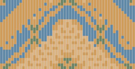 Tribal Art Ikat Pattern Originfolk Embroidery, Aztec Geometric Ornament Print. Design for Carpet, Wallpaper, Clothing, Wrapping, Fabric