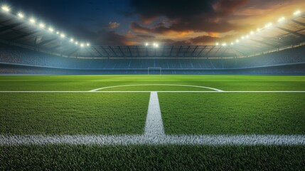 Obraz premium Advertising Space in a Sports Stadium Setting