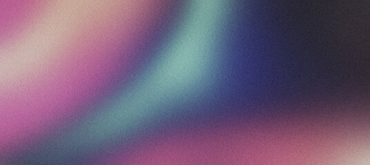 Colorful abstract grainy background with a purple to blue and pink gradient