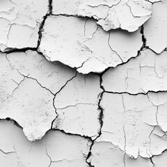 Obraz premium Seamless of Surface texture of white concrete wall, cement pattern with cracks background with space to copy, panoramic view