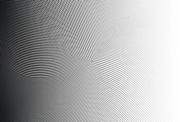 Abstract monochrome halftone background. Wide vector illustration