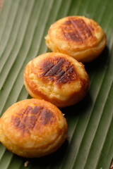 Kamir, sometimes written Khamir, is a typical food from Pemalang from an Arab country. This cake is made from a dough of flour, butter, and eggs, sometimes mixed with ingredients such as Ambon banana 