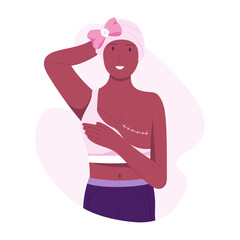 Character based flat illustration of oncology 