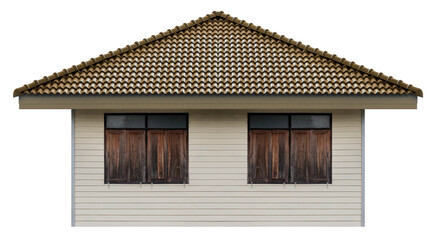 Mock up brown wooden house