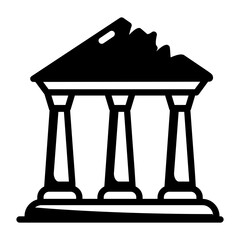 Athens icon in doodle style