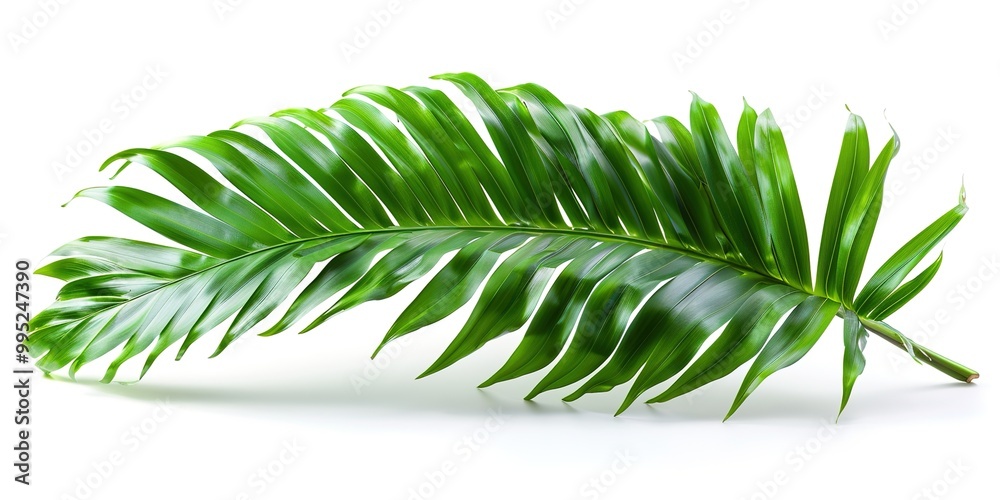 Wall mural fern leaf isolated on white