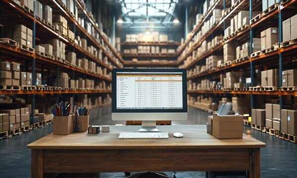 Computer in Warehouse