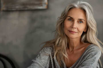 Naklejka premium Beautiful Middle Aged Woman