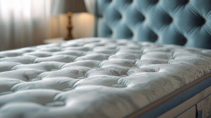 Fototapeta premium close up of white spring mattress 