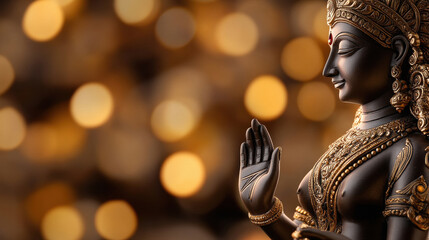 Fototapeta premium beautiful statue of goddess durga