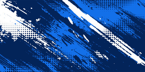 Minimal Abstract Blue Sport Grunge Design On Dark Background
