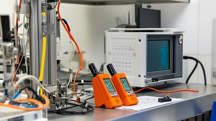 Walkie Talkie Signal Strength and Range Testing Conducted in a Laboratory Setting with Specialized Equipment to Analyze and Measure the Device s Performance Characteristics