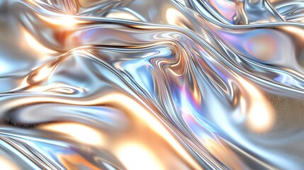 Metallic textures with reflective surfaces and light flares, creating a sleek, modern abstract background