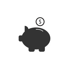 Piggybank icon logo design template isolated illustration