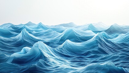 Soft, rippling waves in varying shades of blue, mimicking water movement in an abstract background