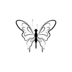 Butterfly style y2k, painted lady butterfly icon