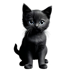 Fototapeta premium Silhouette of Bambino Cat isolated on transparent background