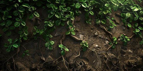 Earthy Roots. Natural texture concept