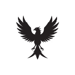 Obraz premium Bird black silhouette clip art