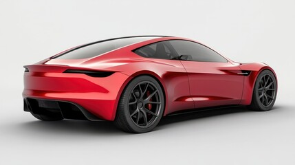 Fototapeta premium Electric car in concept, EV car isolated