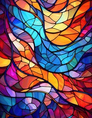Abstract stained glass art