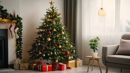 christmas tree with gifts