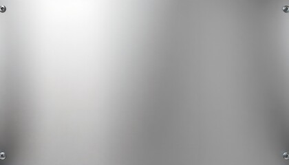 Smooth metallic panel with a brushed finish and corner screws for industrial design, metal panel texture background