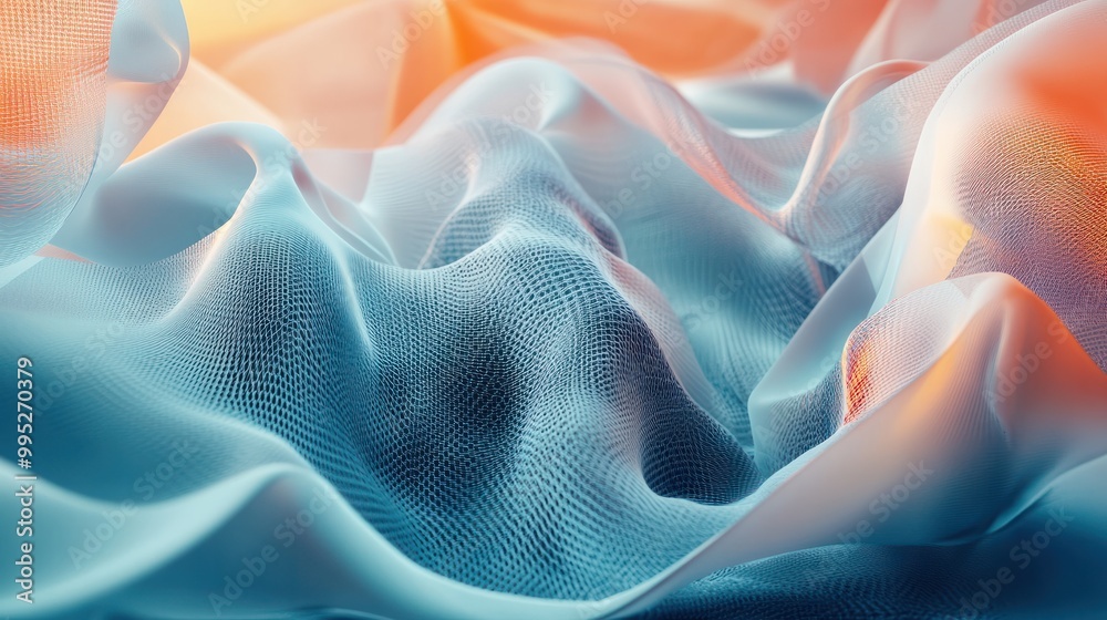Poster modern digital abstract 3d background. copy space. based on generative ai