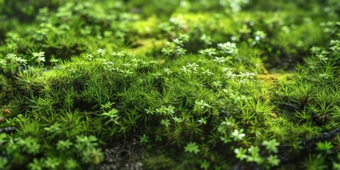 Tranquil Moss Garden. Soft, spongy, and absorbent plant texture concept
