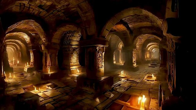  the inside of  the catacombs