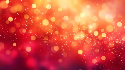 Decorative red and white bokeh lights background design, abstract Christmas illustration
