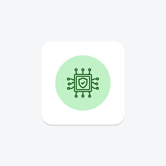 Processor Security pentaglow , vector, pixel perfect, illustrator file