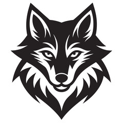 Wolf head silhouette vector illustration