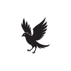 Bird black silhouette clip art