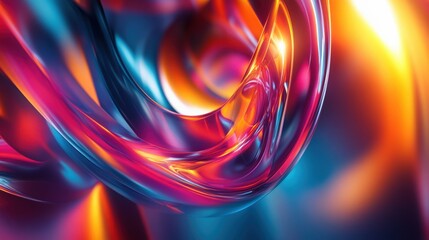 Abstract shapes with radiant technology light patterns, offering a futuristic and stylish visual experience