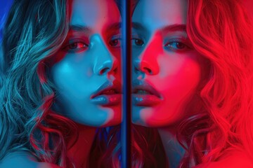 mirror portrait of a woman