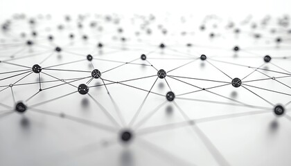 Abstract grid of interconnected dots and lines, representing the network of global financial systems and transactions