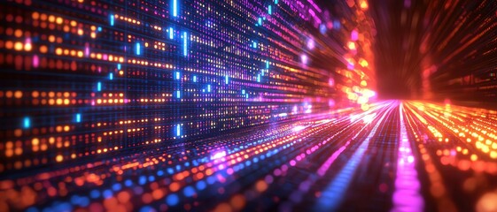 Naklejka premium Abstract representation of a stock ticker with bold lines and vibrant numbers, symbolizing the fastpaced nature of finance