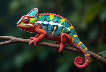 Fototapeta premium Colorful Panther Chameleon