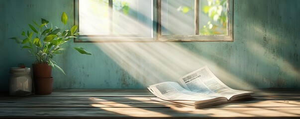 Newspaper delivery with morning light, Monday morning, keeping up with the news