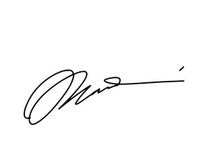 Letter M abstract signature idea for documents. Vector with transparent background or alpha channel.